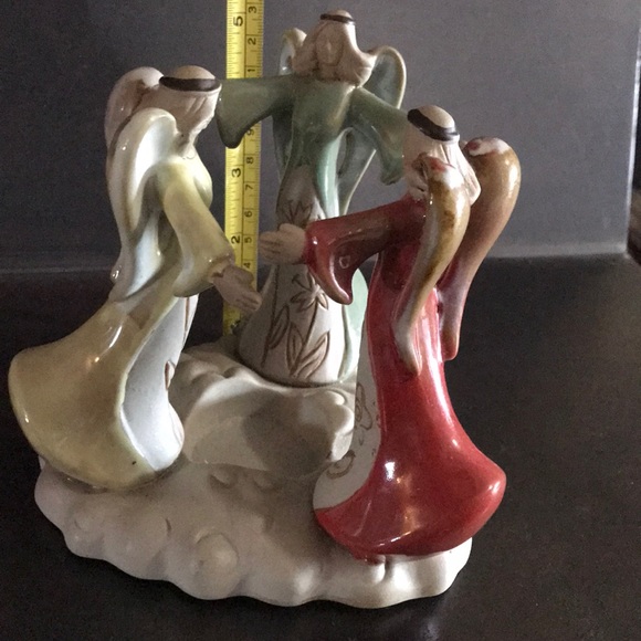 Vintage Candleholder Three Dancing Angels Tealight - Picture 6 of 8